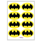 Stickers plancha Batman ovalados 8s 1u